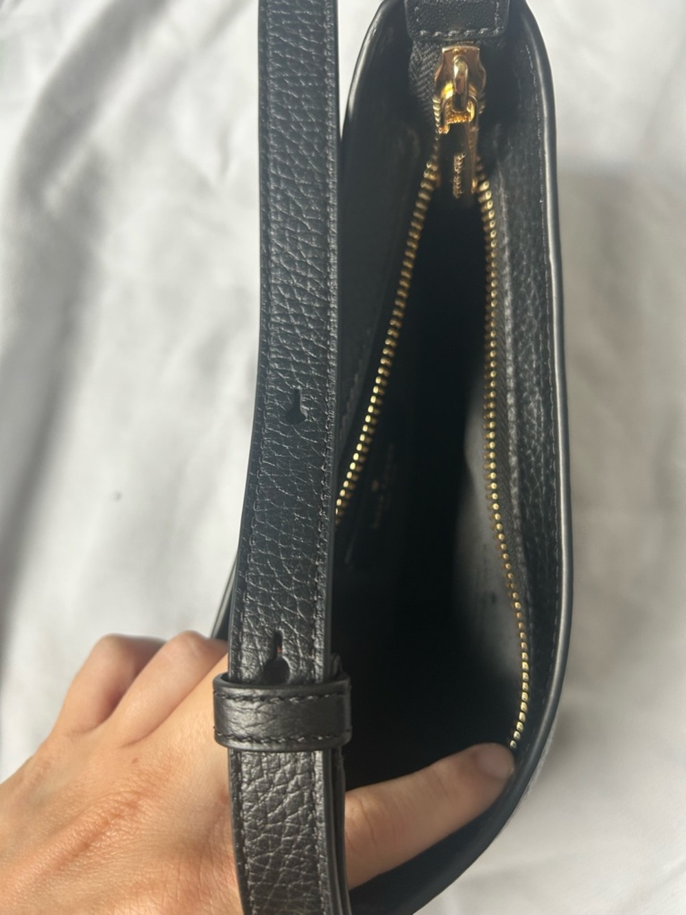NWOT - Kate Spade Black Pebbled Leather Shoulder Bag - Picture 5 of 7